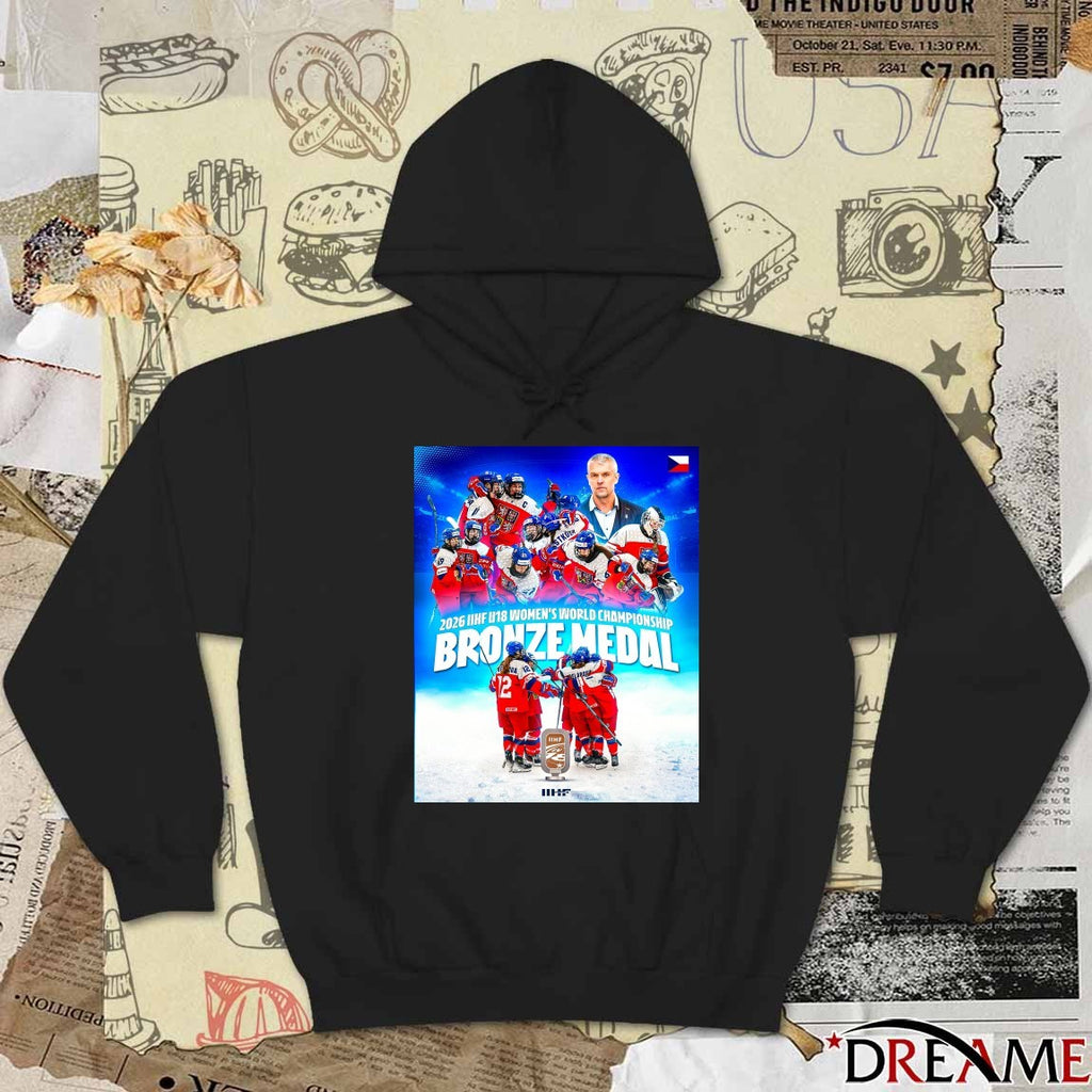 Czech Hockey 2026 IIHF U18 Women’s World Championship Bronze Medal Poster t-shirt