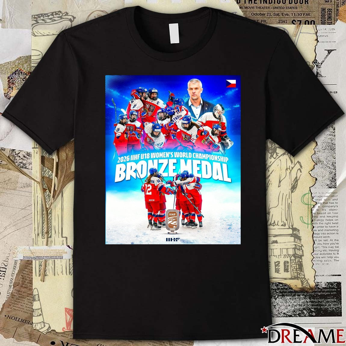 Czech Hockey 2026 IIHF U18 Women’s World Championship Bronze Medal Poster t-shirt
