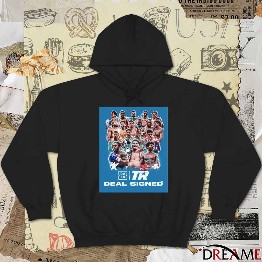 DAZN Boxing and Top Rank Boxing Deal Signed Poster t-shirt