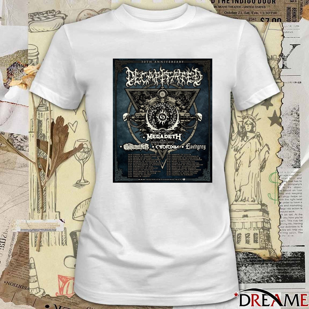 DECAPITATED 30th Anniversary Summer Tour Festivals 04 06 2026 Poland Gdańsk Poster t-shirt