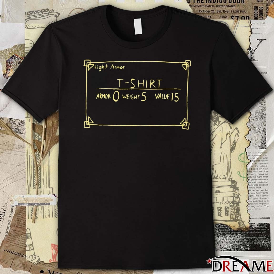 DIY Skyrim Sleep Armor 0 Weight 5 Value 15 t-shirt