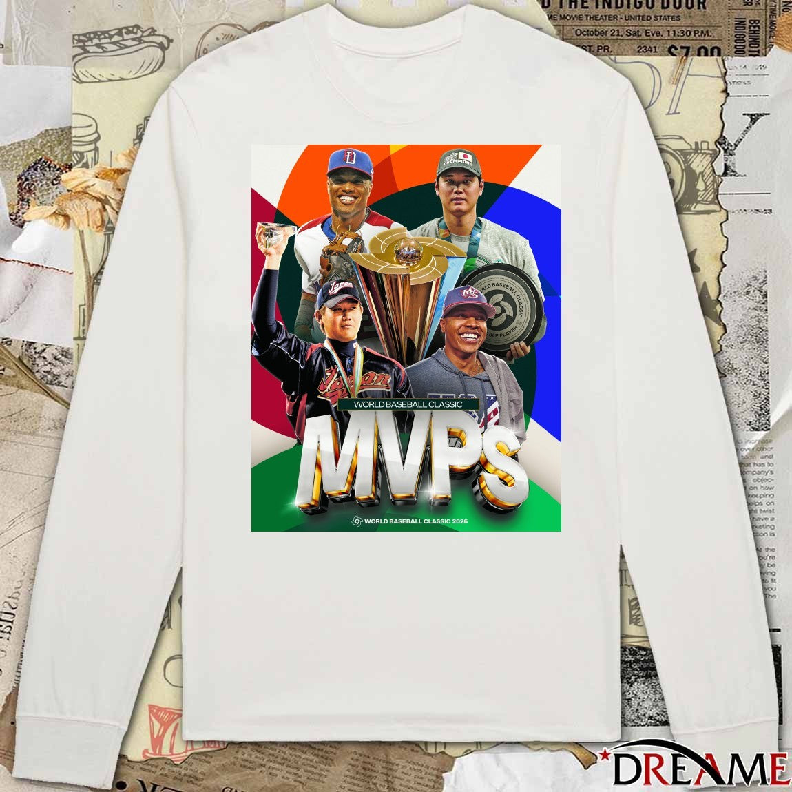 Daisuke Matsuzaka Robinson Canó Marcus Stroman Shohei Ohtani MVPs World Baseball Classic 2026 Poster t-shirt
