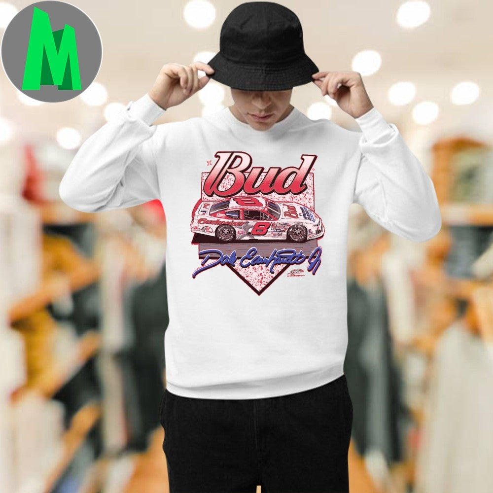 Dale Earnhardt Jr. 2025 Speedway Classic T-Shirt Red Budweiser MLB NASCAR Race Car Graphic Tee