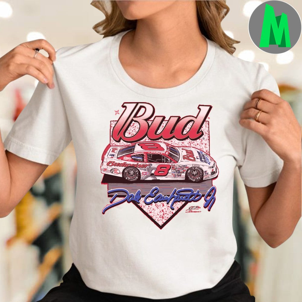 Dale Earnhardt Jr. 2025 Speedway Classic T-Shirt Red Budweiser MLB NASCAR Race Car Graphic Tee
