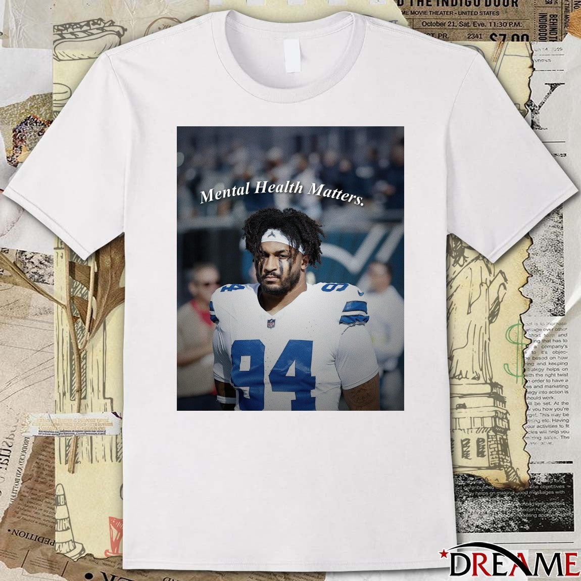 Dallas Cowboys Marshawn Kneeland Mental Health Matters Poster t-shirt