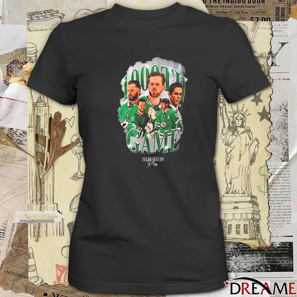 Dallas Stars Hockey Tyler Seguin 1,000th Game Players t-shirt