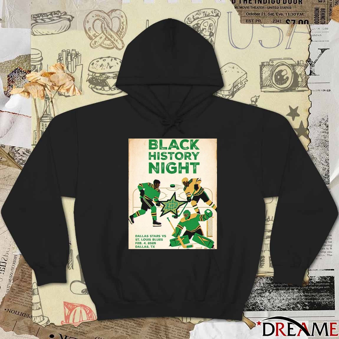 Dallas Stars Vs St Louis Blues Black History Night February 4 2026 Poster t-shirt