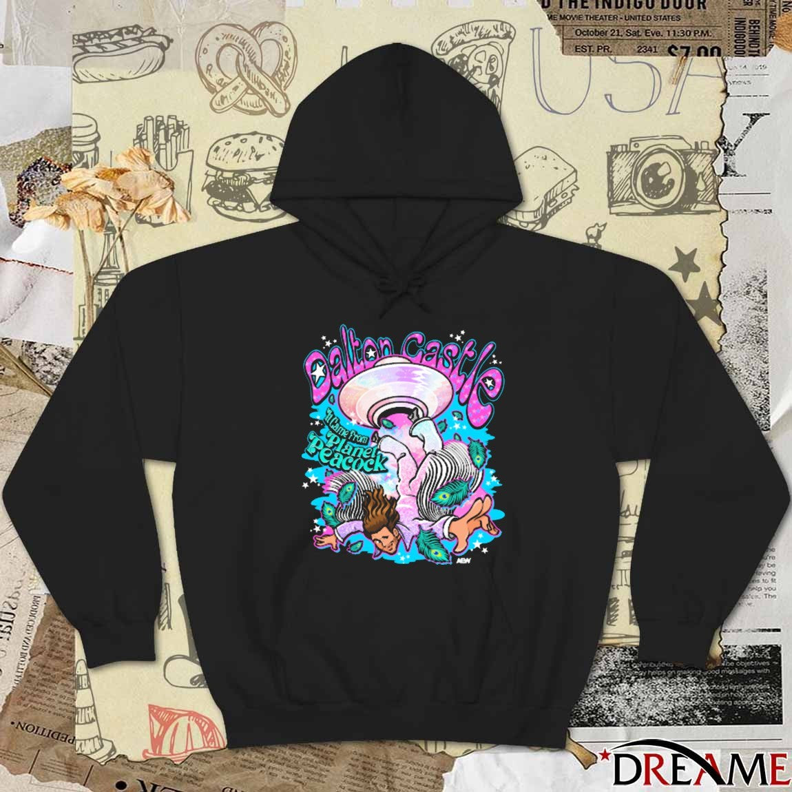 Dalton Castle It Came From Planet Peacock AEW 2025 t-shirt