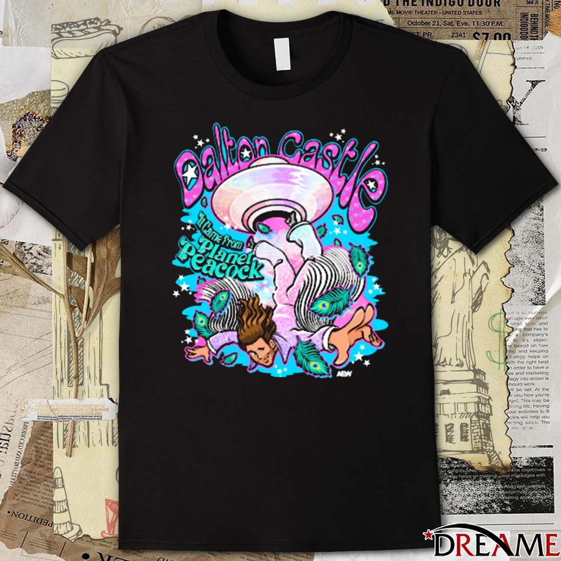 Dalton Castle It Came From Planet Peacock AEW 2025 t-shirt