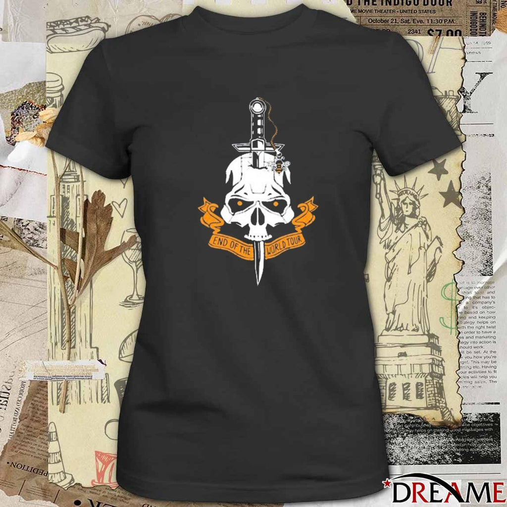 Dan And Phil End Of The World Tour Doomed Skull 2025 t-shirt