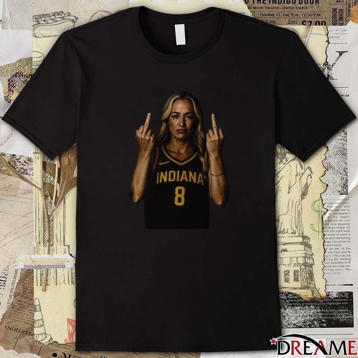 Dana White Sophie Cunningham Flipping The Bird Indiana Fever t-shirt