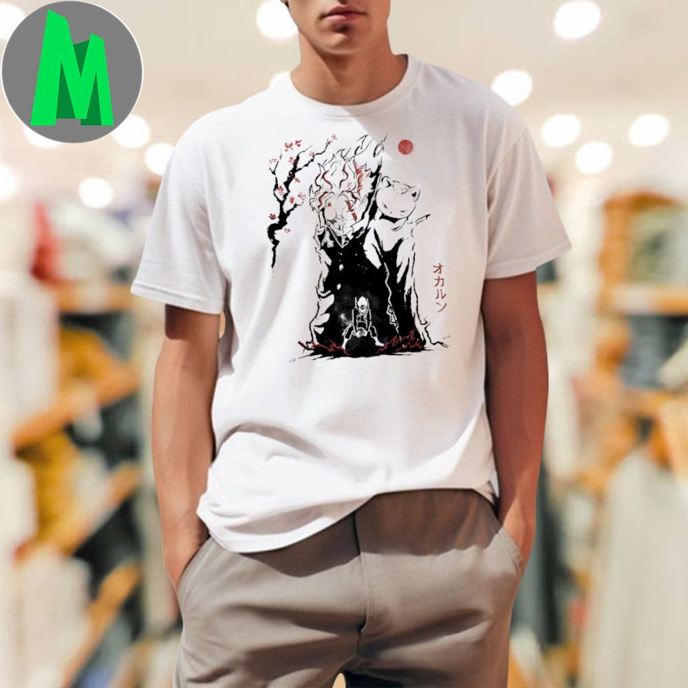 Dandadan Okarun and Turbo Granny Sumi-e Anime Shirt