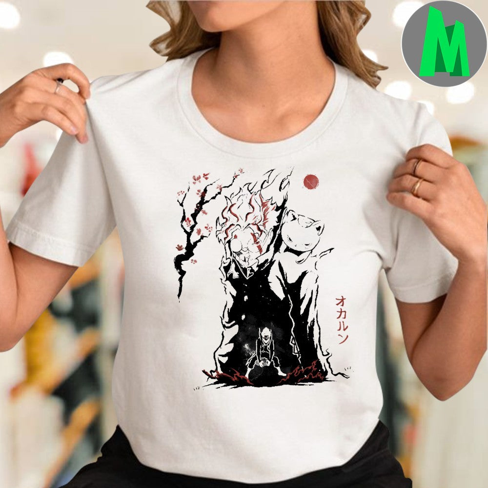 Dandadan Okarun and Turbo Granny Sumi-e Anime Shirt