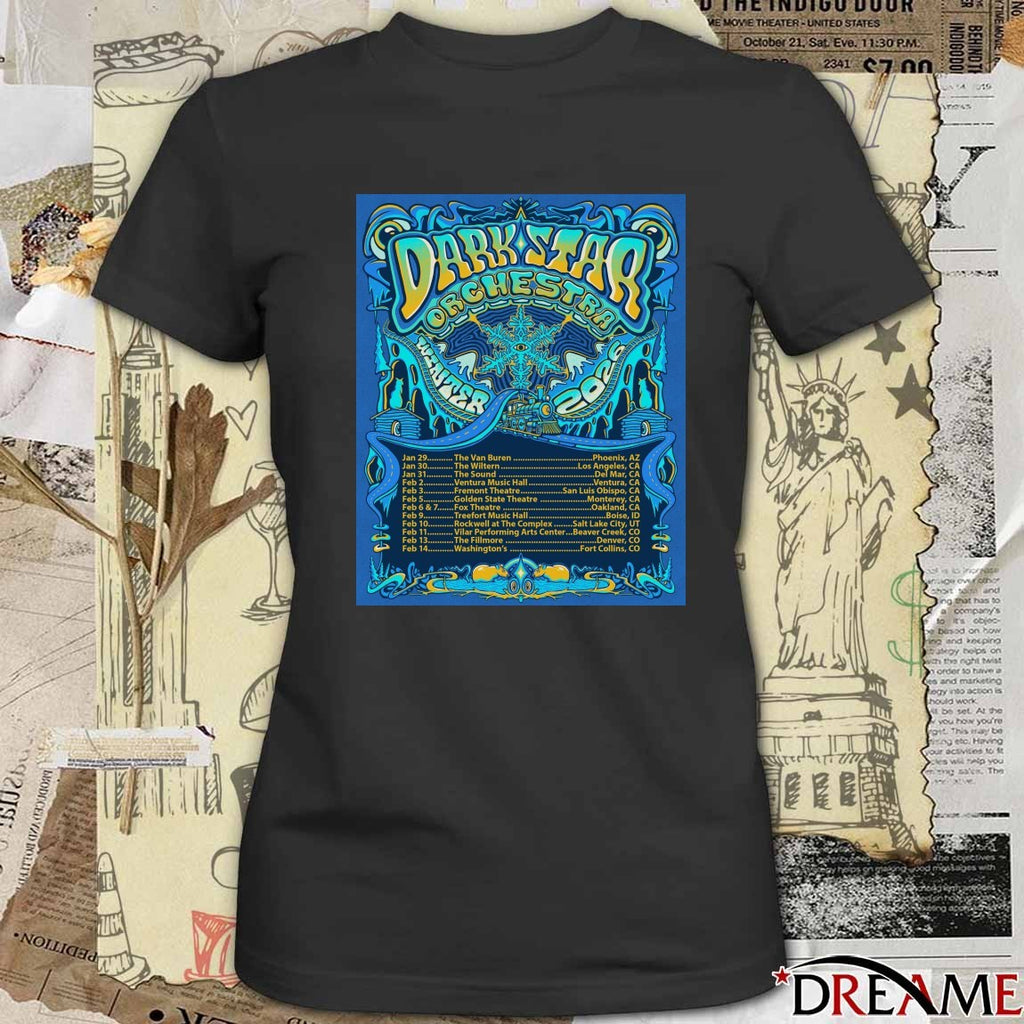 Dark Star Orchestra Welcome Winter Tour 2026 1 29 Phoenix AZ 1 30 Los Angeles CA Poster t-shirt