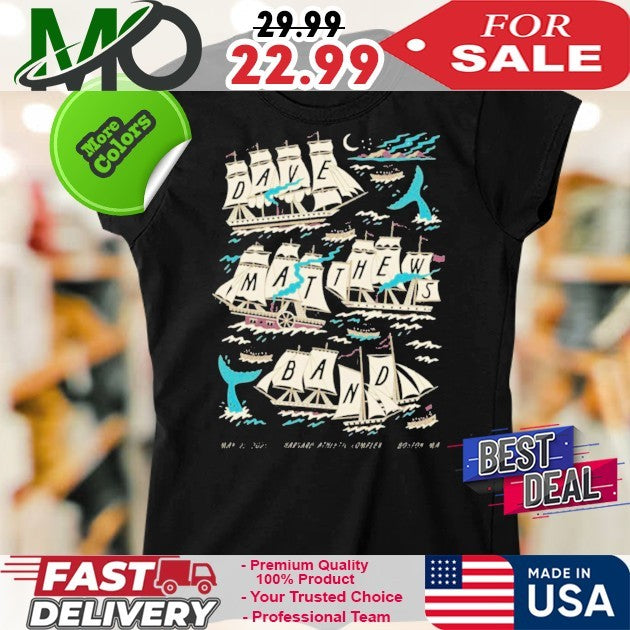 Dave Matthews Band Boston Calling 2025 Concert Fan T-Shirt – Harvard Athletic Complex May 25th