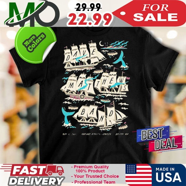 Dave Matthews Band Boston Calling 2025 Concert Fan T-Shirt – Harvard Athletic Complex May 25th