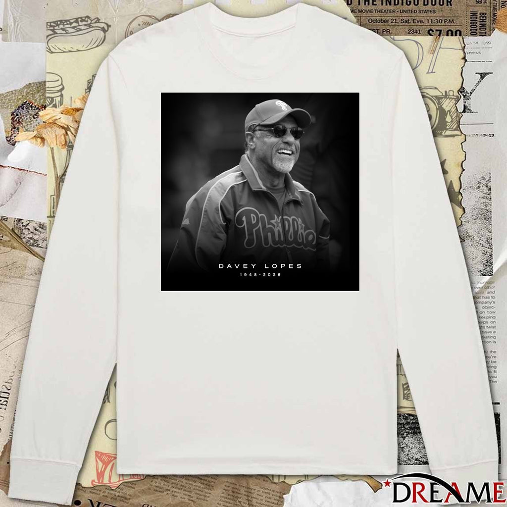 Davey Lopes 1945 – 2026 Philadelphia Phillies t-shirt