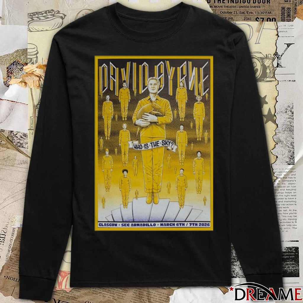 David Byrne Who Is The Sky Sec Armadillo March 6-7 2026 Poster t-shirt