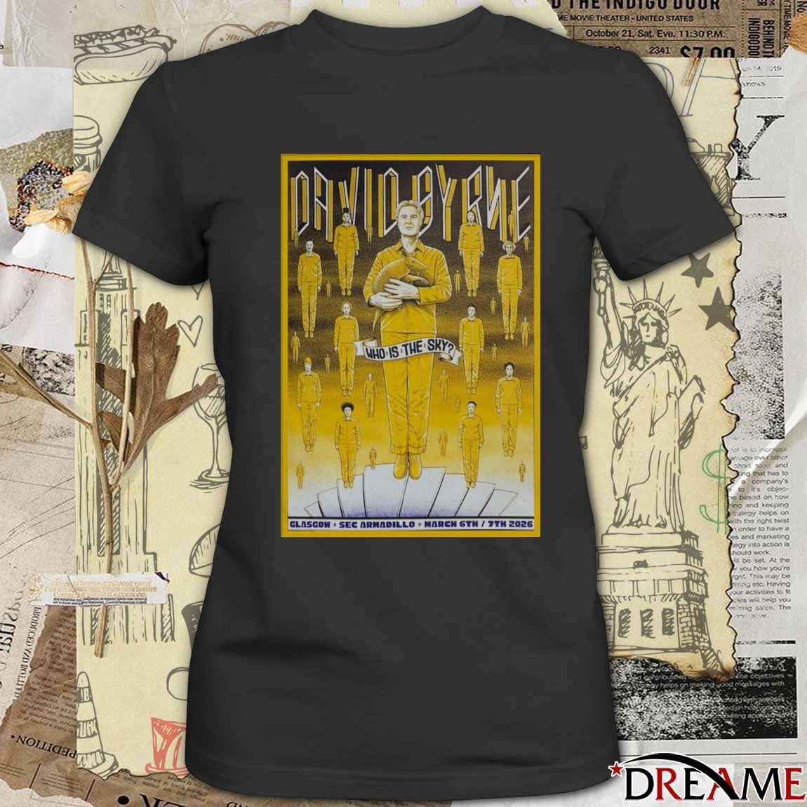 David Byrne Who Is The Sky Sec Armadillo March 6-7 2026 Poster t-shirt