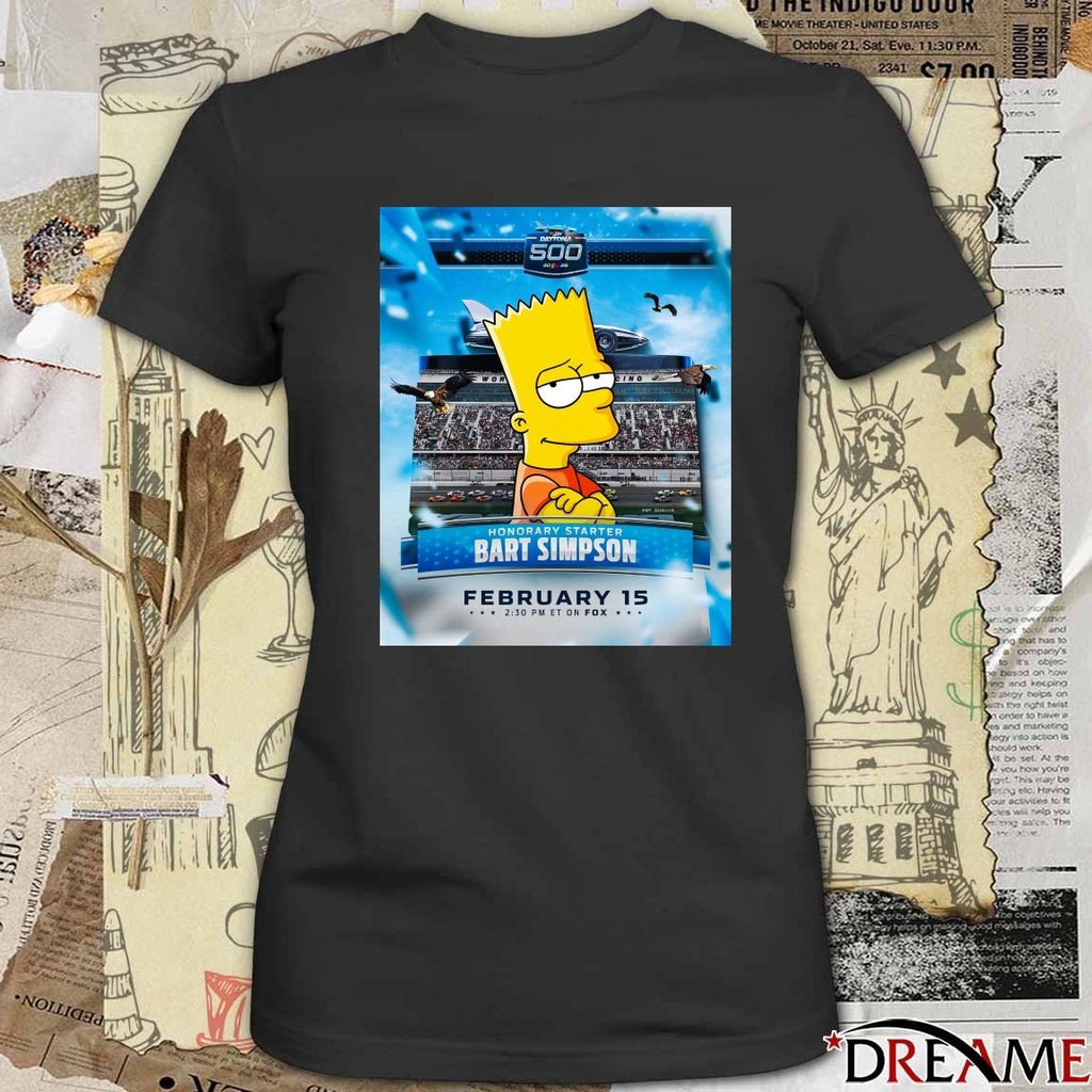 Daytona 500 Honorary Starter Bart Simpson February 15 Poster t-shirt
