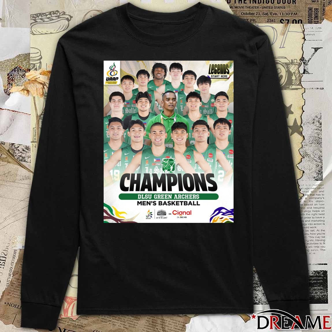 De La Salle Green Archers Men’s Basketball Champions UAAP Season 88 Poster t-shirt