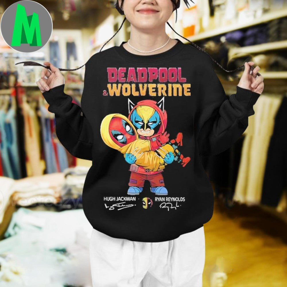 Deadpool & Wolverine Hugh Jackman x Ryan Reynolds Signature Unisex T-Shirt