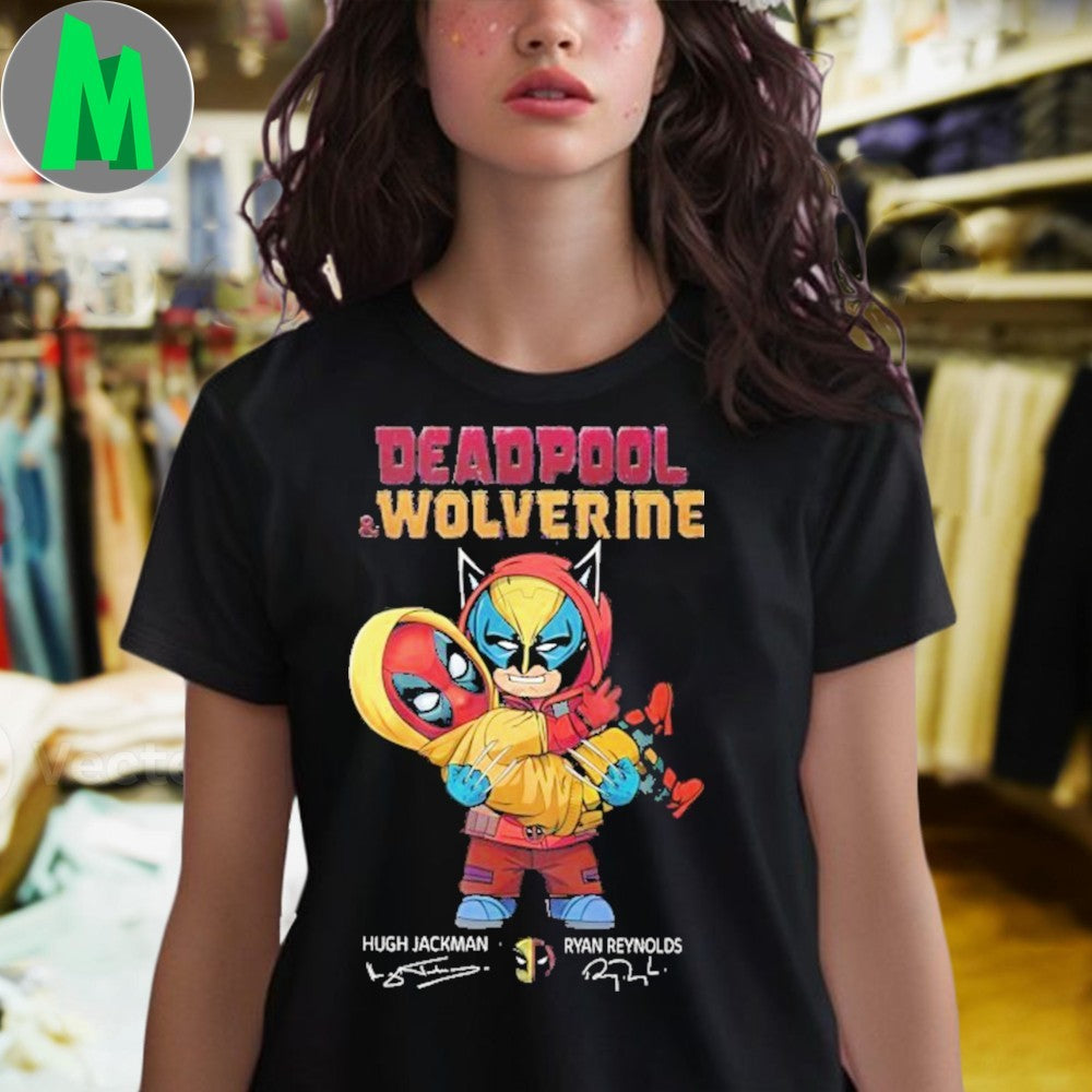 Deadpool & Wolverine Hugh Jackman x Ryan Reynolds Signature Unisex T-Shirt