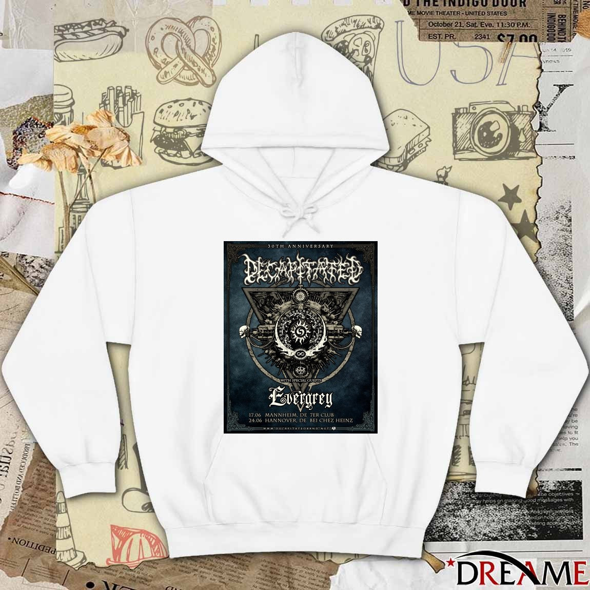 Decapitated 30th Anniversary Summer Tour 17 06 Mannheim DE 24 06 Hannover DE 2026 Poster t-shirt