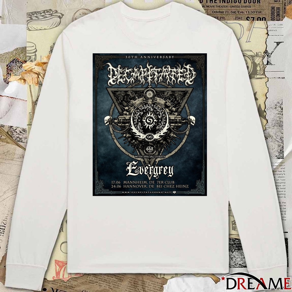 Decapitated 30th Anniversary Summer Tour 17 06 Mannheim DE 24 06 Hannover DE 2026 Poster t-shirt