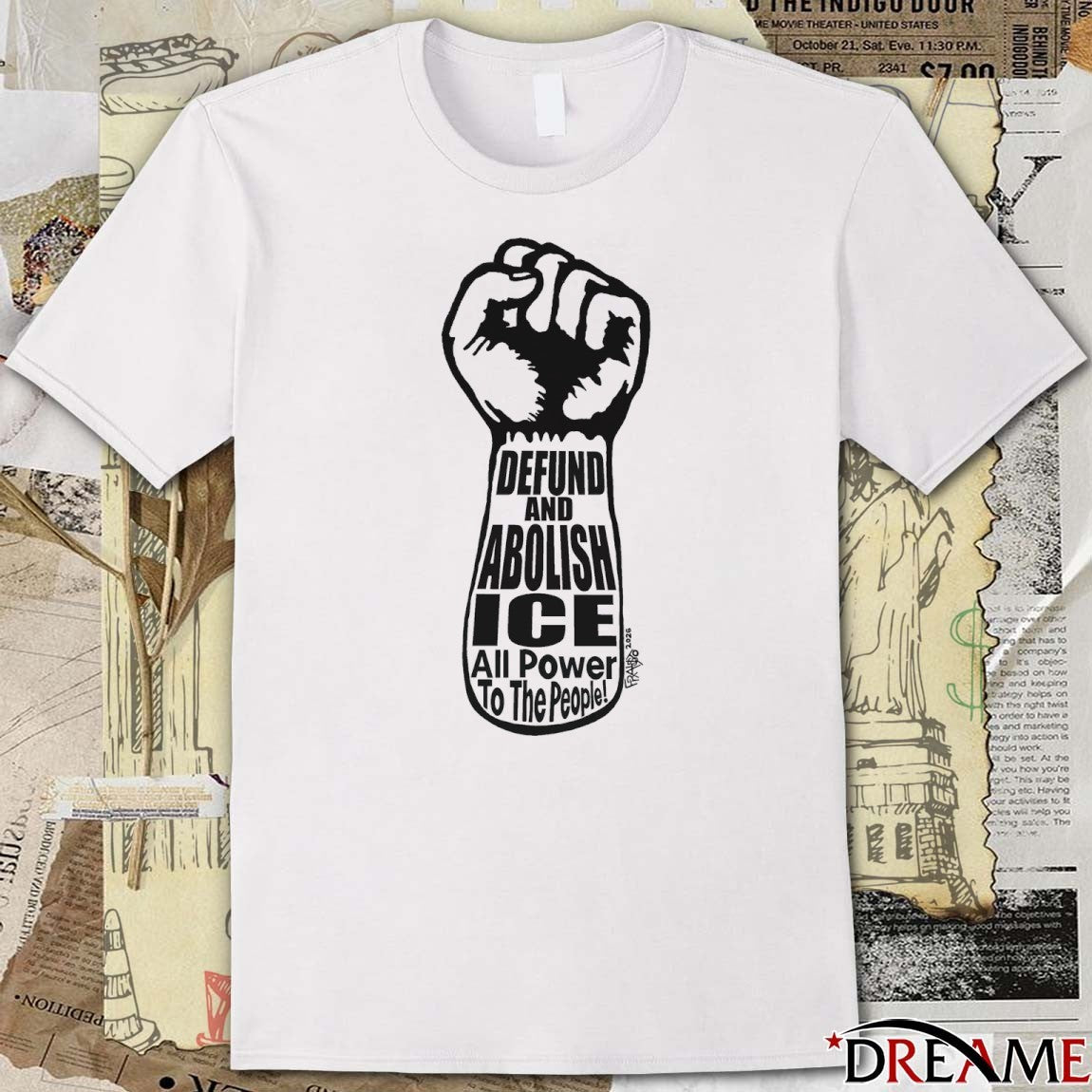 Defund And Abolish ICE All Power To The People 2026 t-shirt