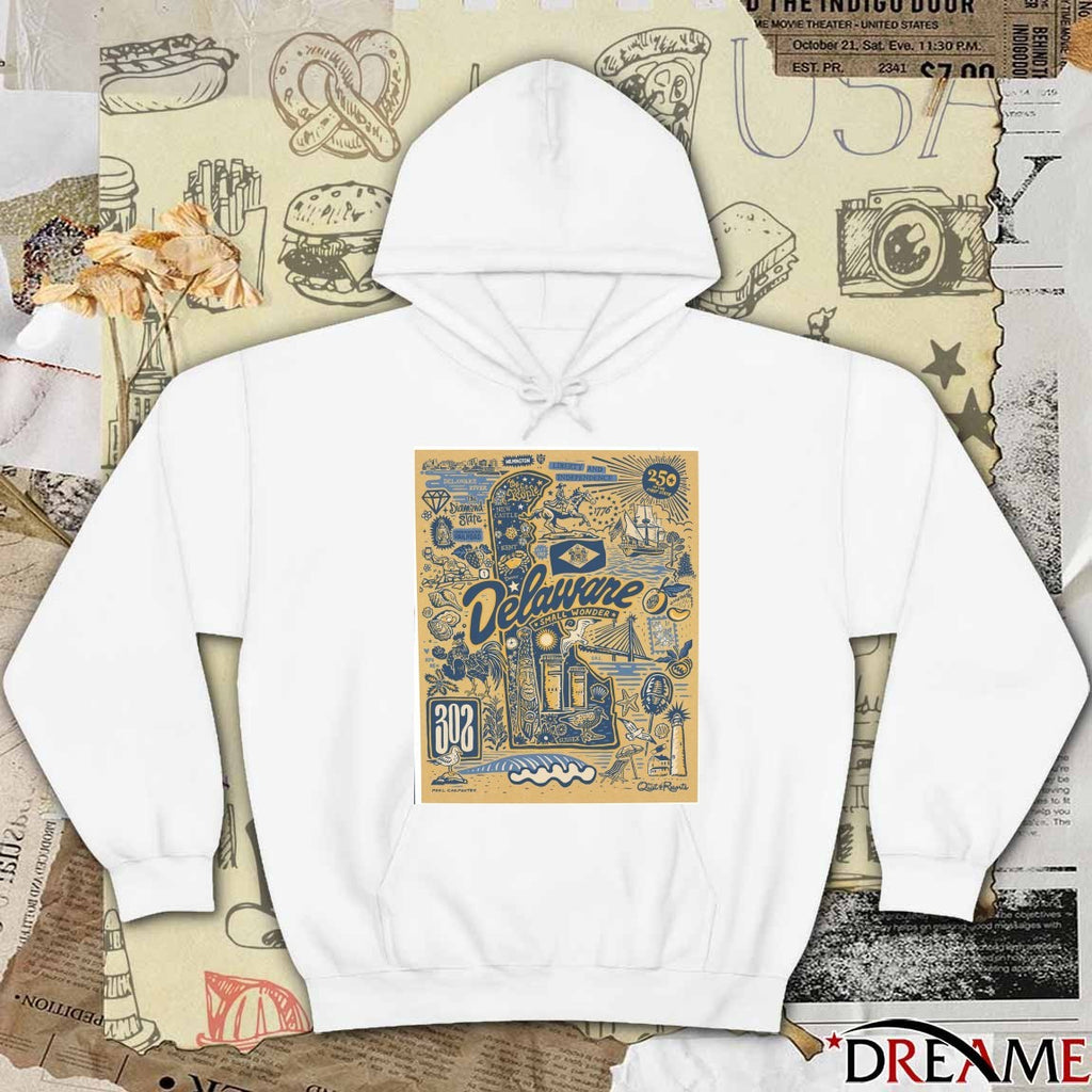 Delaware 250th Anniversary Small Wonder Delaware River The Diamond State Underground Railroad Poster t-shirt