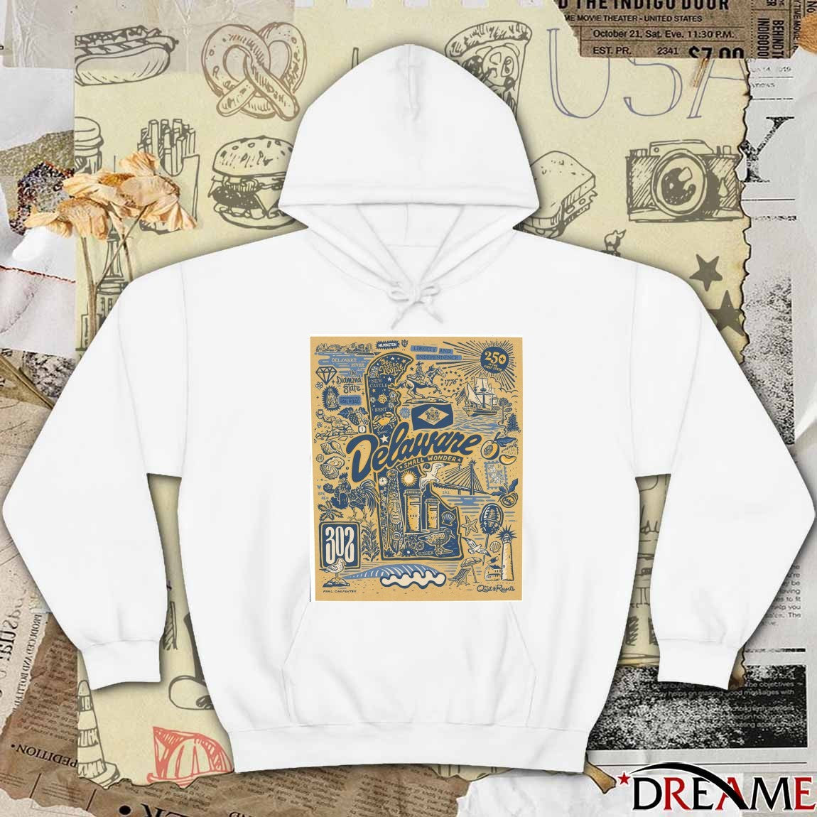 Delaware 250th Anniversary Small Wonder Delaware River The Diamond State Underground Railroad Poster t-shirt