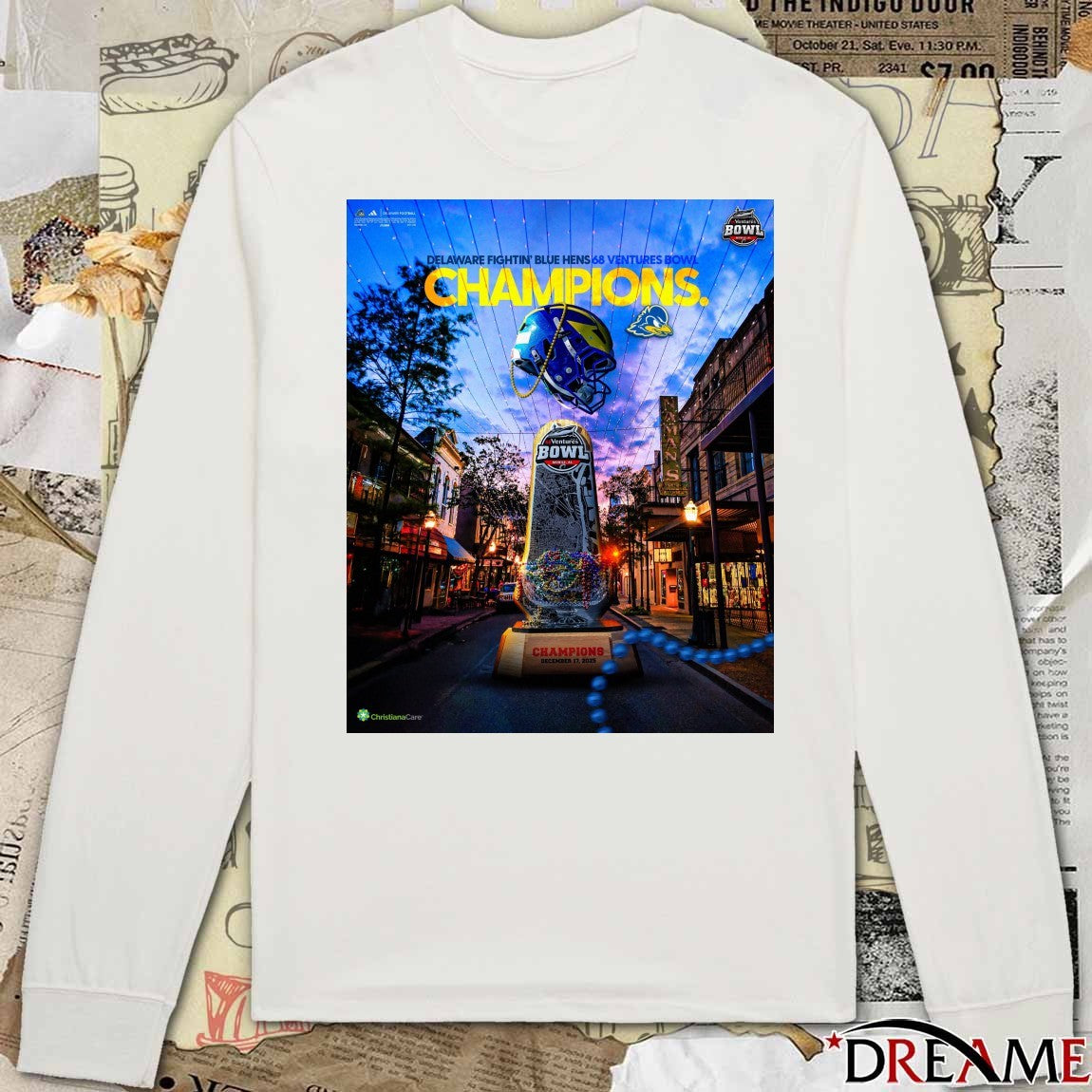 Delaware Fightin’ Blue Hens 2025 68 Ventures Bowl Champions December 17, 2025 Poster t-shirt