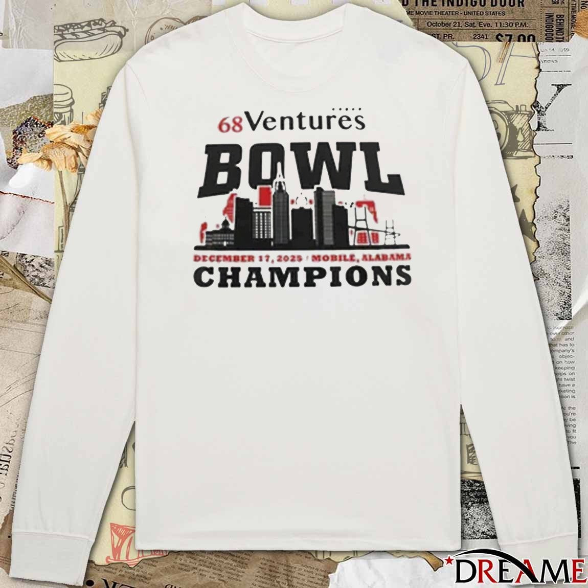 Delaware Fightin’ Blue Hens 68 Ventures Bowl Champions December 17 2025 Mobile Alabama t-shirt