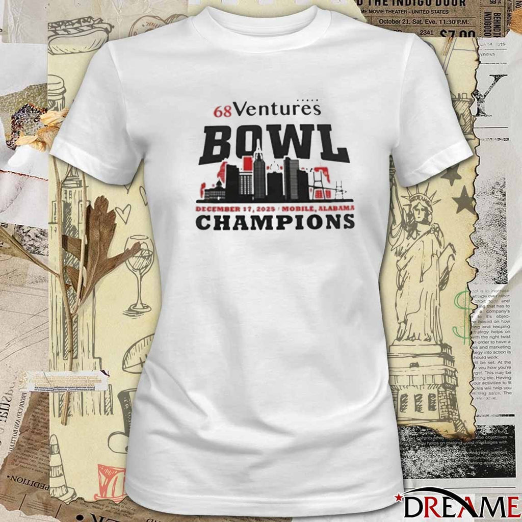 Delaware Fightin’ Blue Hens 68 Ventures Bowl Champions December 17 2025 Mobile Alabama t-shirt