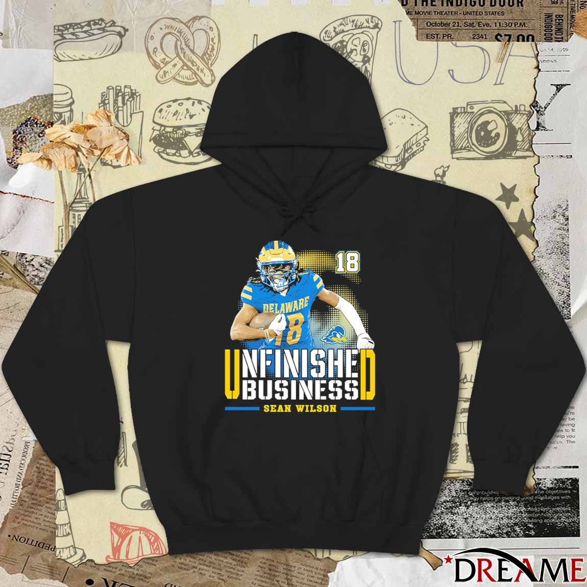 Delaware Fightin’ Blue Hens NCAA Football Sean Wilson Unfinished Business t-shirt
