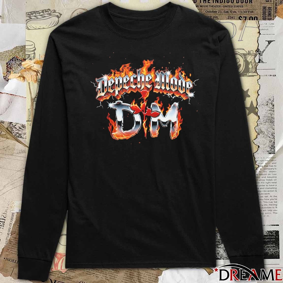 Depeche Mode Merch 2026 Strangelove Flames DM logo t-shirt