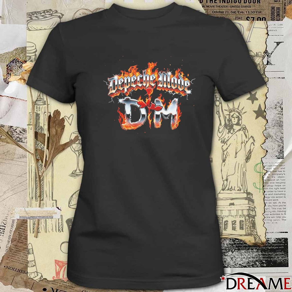 Depeche Mode Merch 2026 Strangelove Flames DM logo t-shirt