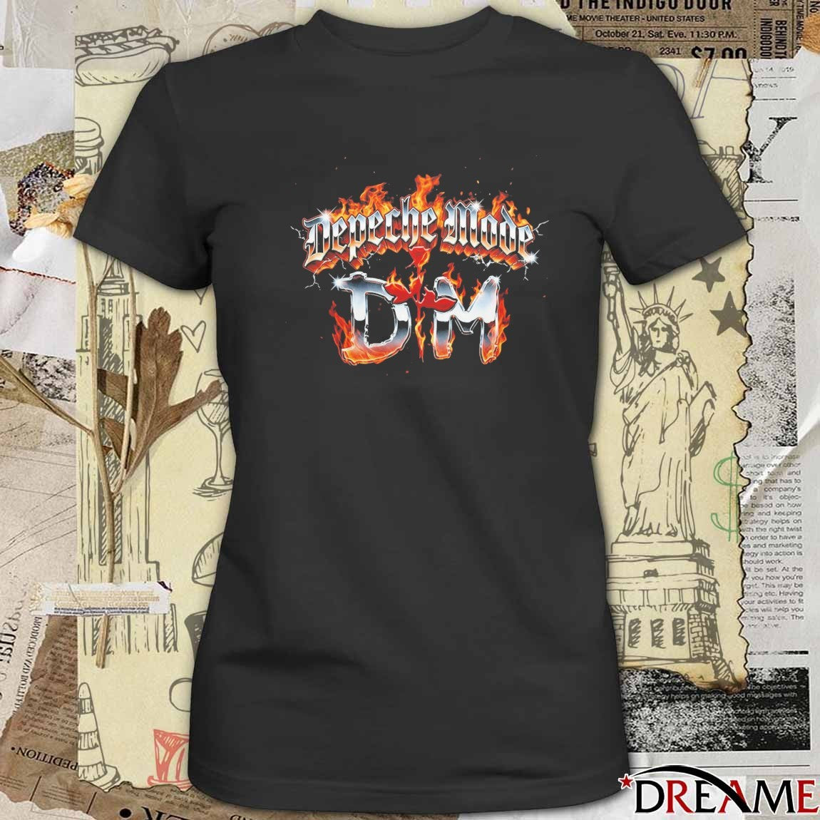 Depeche Mode Merch 2026 Strangelove Flames DM logo t-shirt