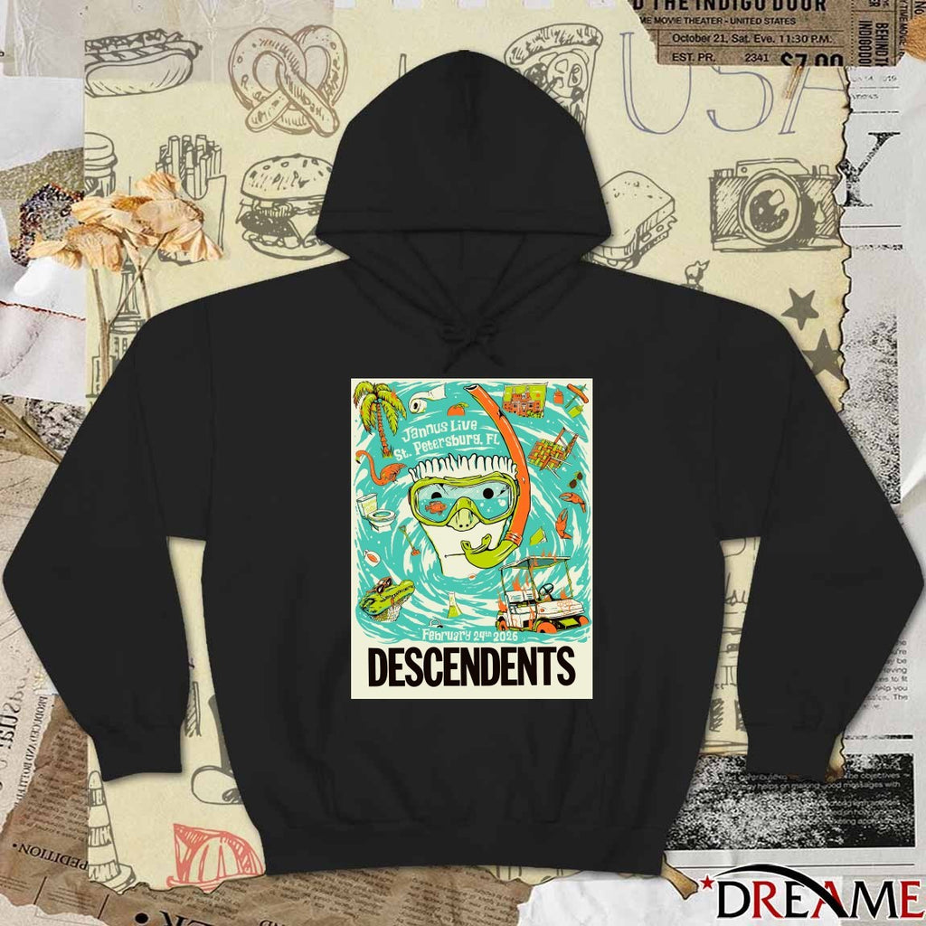 Descendents Jannus Live St Petersburg FL February 24th 2026 Poster t-shirt