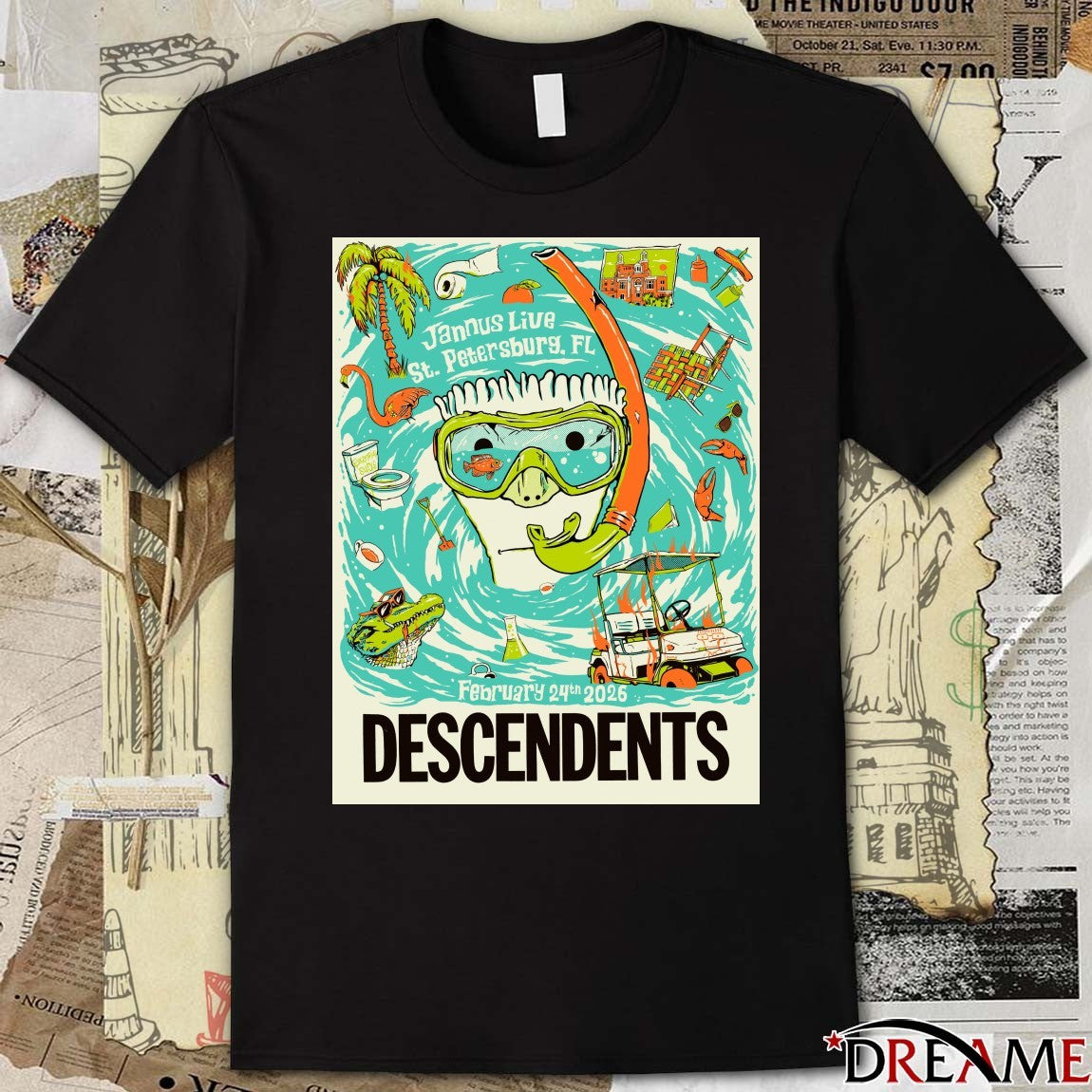 Descendents Jannus Live St Petersburg FL February 24th 2026 Poster t-shirt