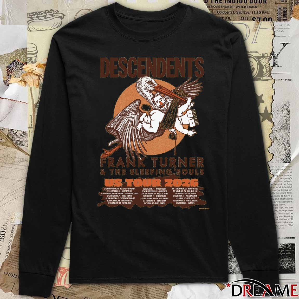 Descendents and Frank Turner & The Sleeping Souls US Tour 2026 Dates t-shirt