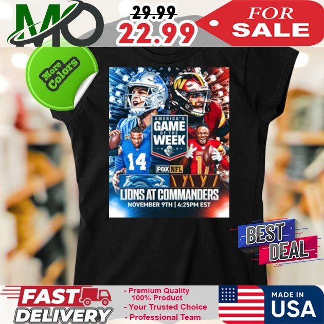 Detroit Lions At Washington Commanders America’s Game Of The Week November 9th 2025 Poster Shirt
