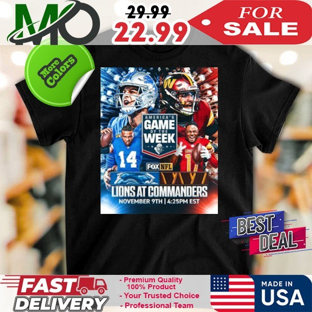 Detroit Lions At Washington Commanders America’s Game Of The Week November 9th 2025 Poster Shirt