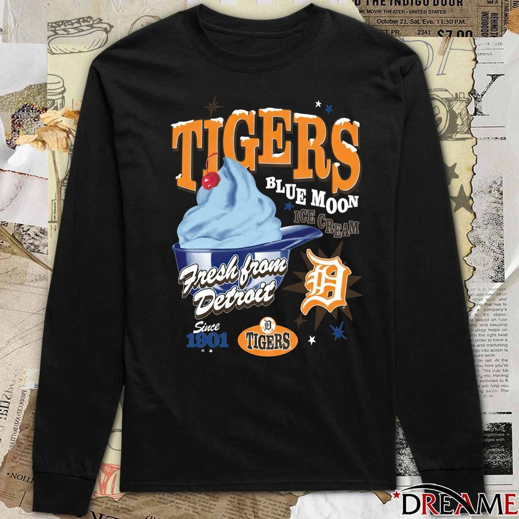 Detroit Tigers Blue Moon Ice Cream Fresh Form Detroit Sine 1910 Fanart t-shirt
