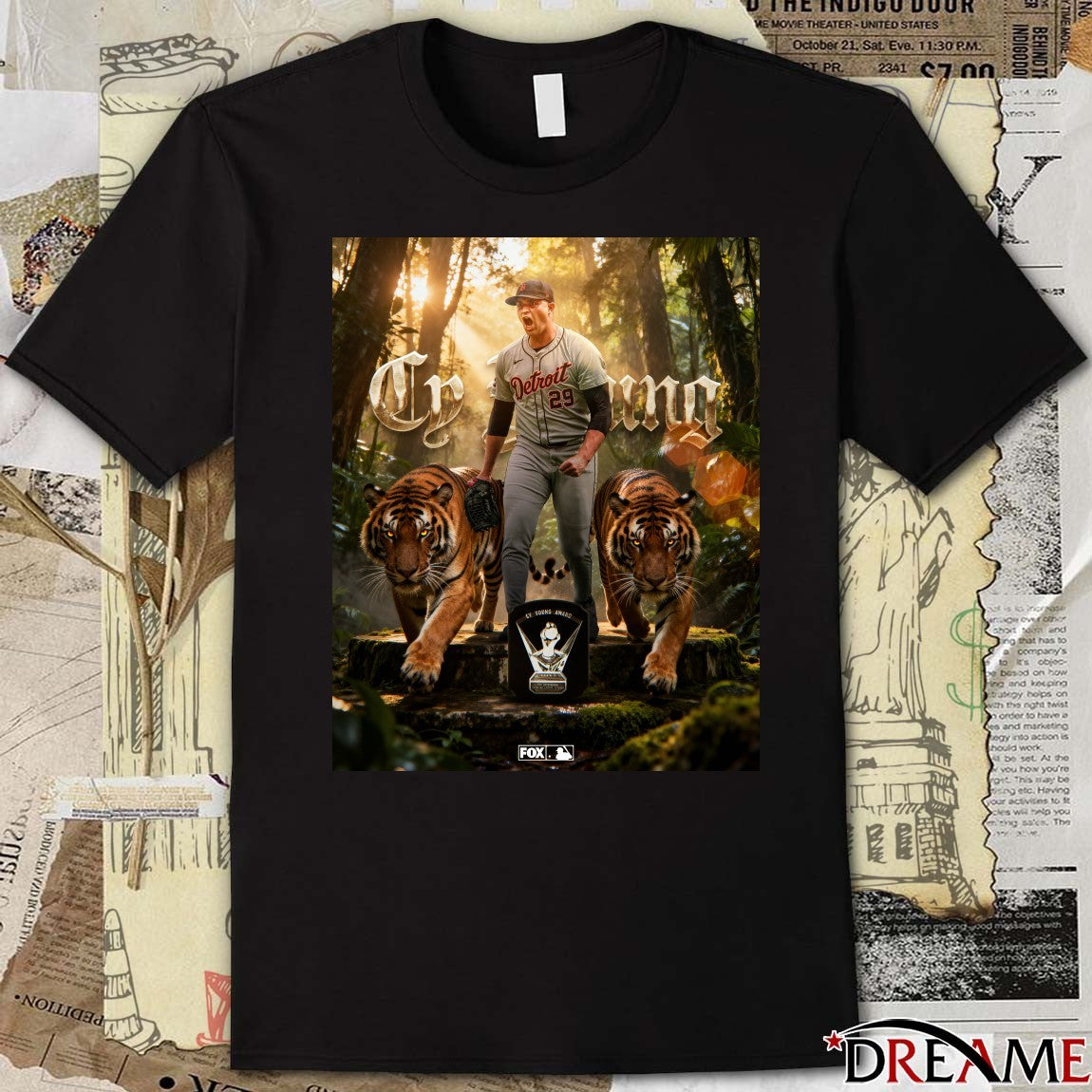 Detroit Tigers Tarik Skubal 2025 American League Cy Young Award Poster t-shirt