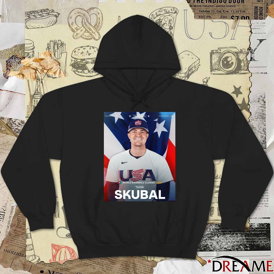 Detroit Tigers Tarik Skubal 2026 World Baseball Classic Poster t-shirt