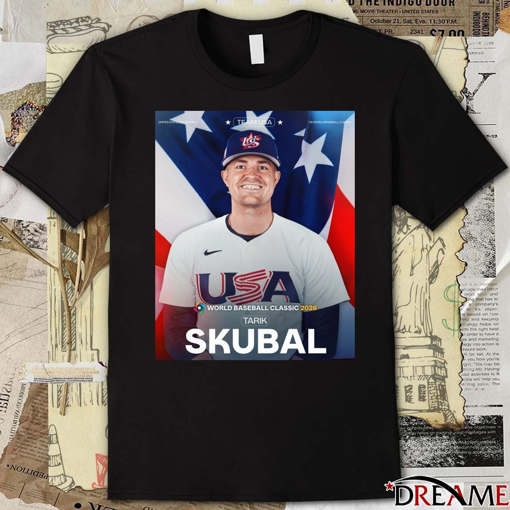 Detroit Tigers Tarik Skubal 2026 World Baseball Classic Poster t-shirt