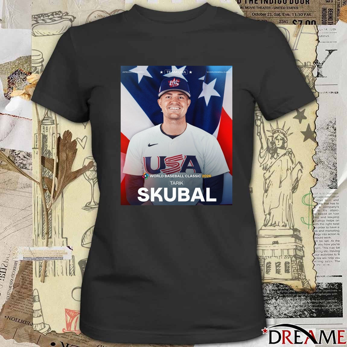 Detroit Tigers Tarik Skubal 2026 World Baseball Classic Poster t-shirt
