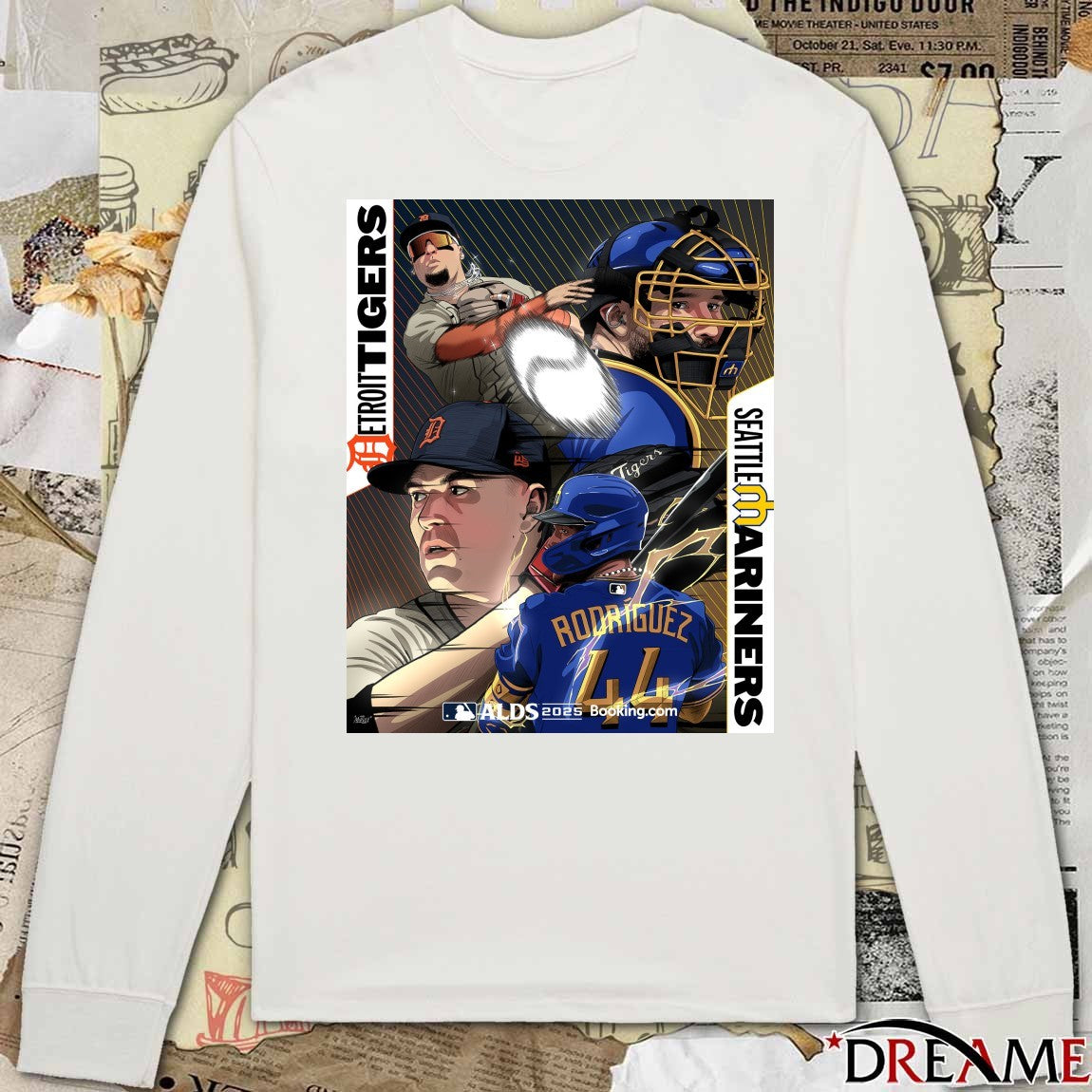 Detroit Tigers Vs Seattle Mariners 2025 American League Division Series ALDS Art Poster t-shirt